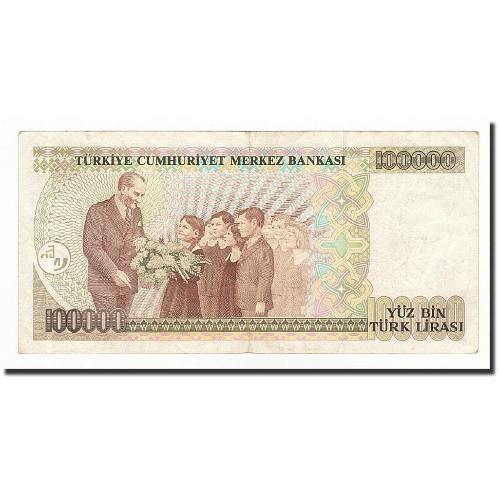 Banknote, Turkey, 100,000 Lira, UNDATED 1991, EF(40-45)
