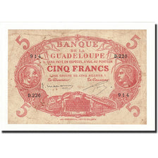 Guadeloupe, 5 Francs, 1934, KM:7c, F(12-15)