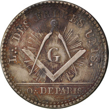 France, Masonic, Token, 1775, EF(40-45), Silver, Labouret #241, 6.97