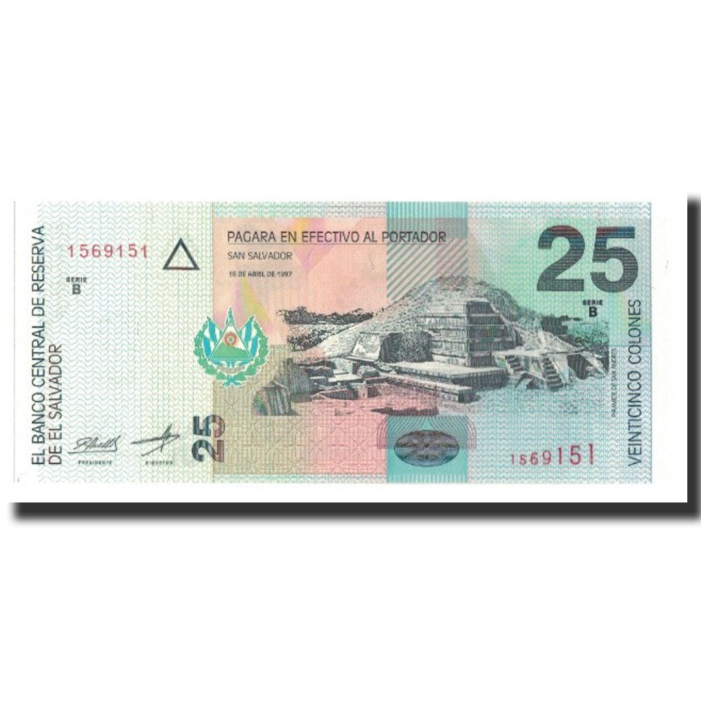 El Salvador, 25 Colones, 1997-04-18, KM:149a, UNC(65-70)
