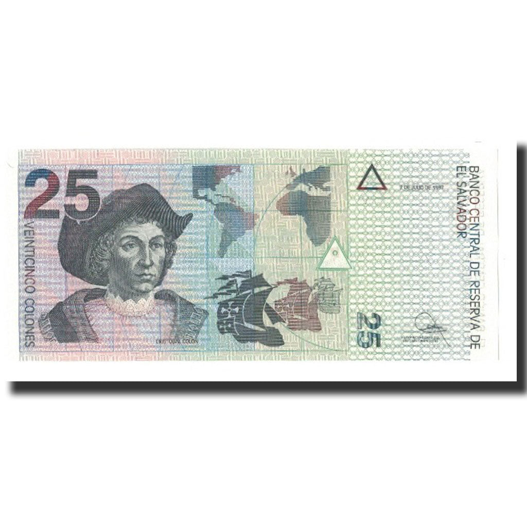 El Salvador, 25 Colones, 1997-04-18, KM:149a, UNC(65-70)