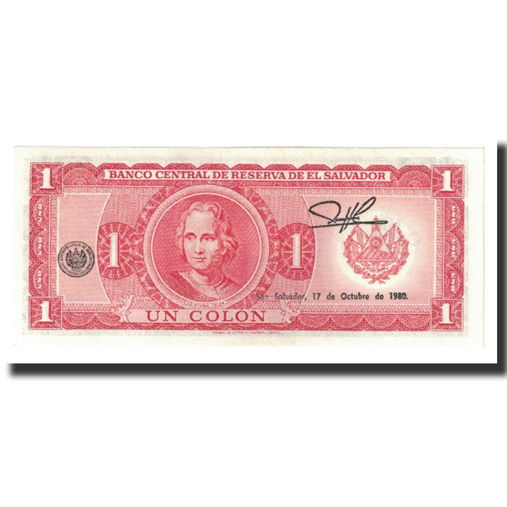 Banknote, El Salvador, 1 Colon, 1977-07-07, KM:125a, UNC(65-70)