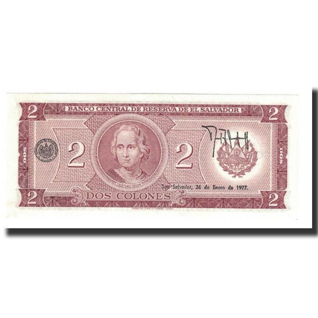 Banknote, El Salvador, 2 Colones, 1976-06-24, KM:124a, UNC(65-70)