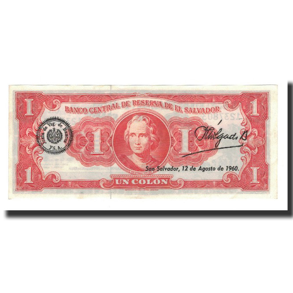 El Salvador, 1 Colon, 1959-11-25, KM:90b, UNC(65-70)