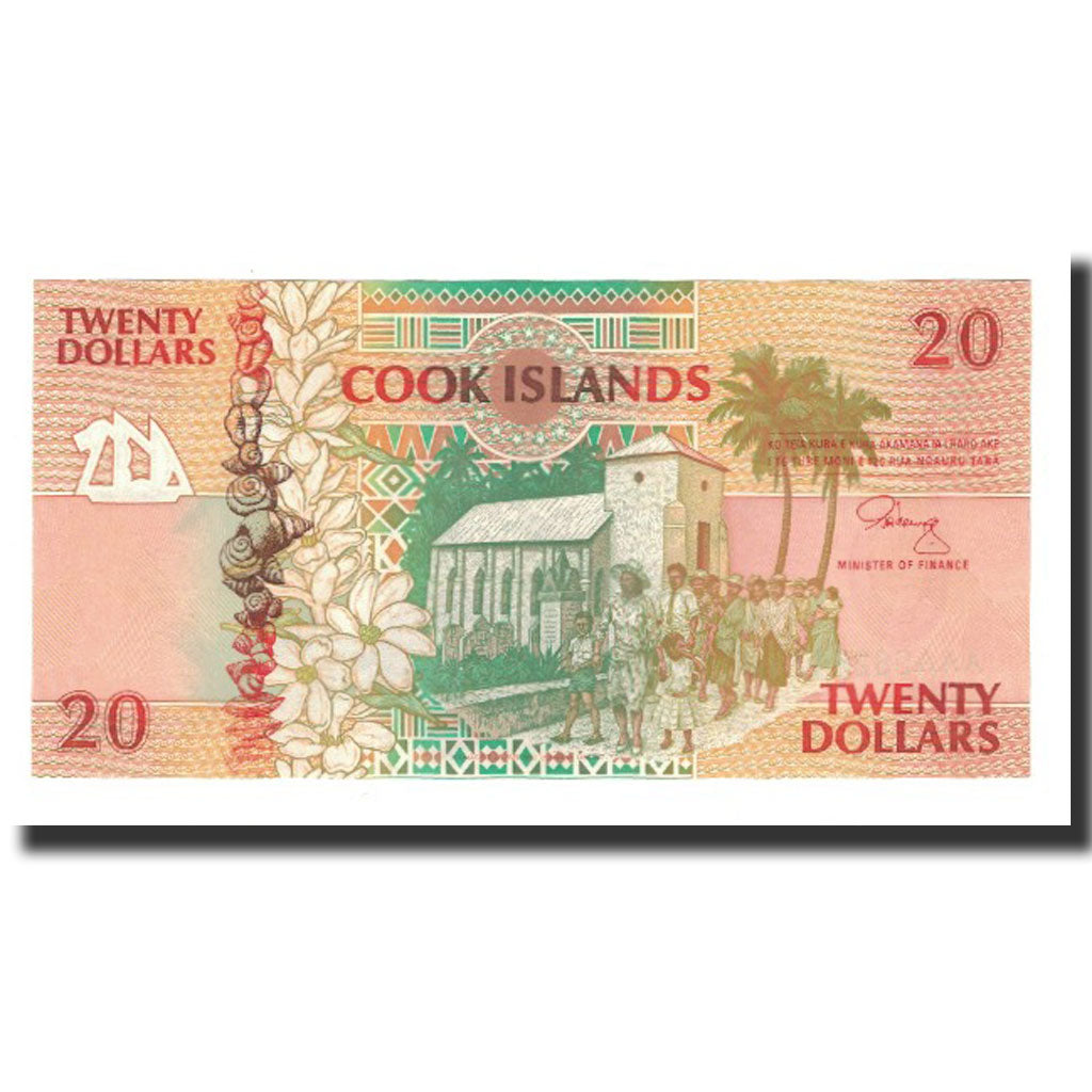 Banknote, Cook Islands, 20 Dollars, Undated (1992), KM:9a, UNC(65-70)