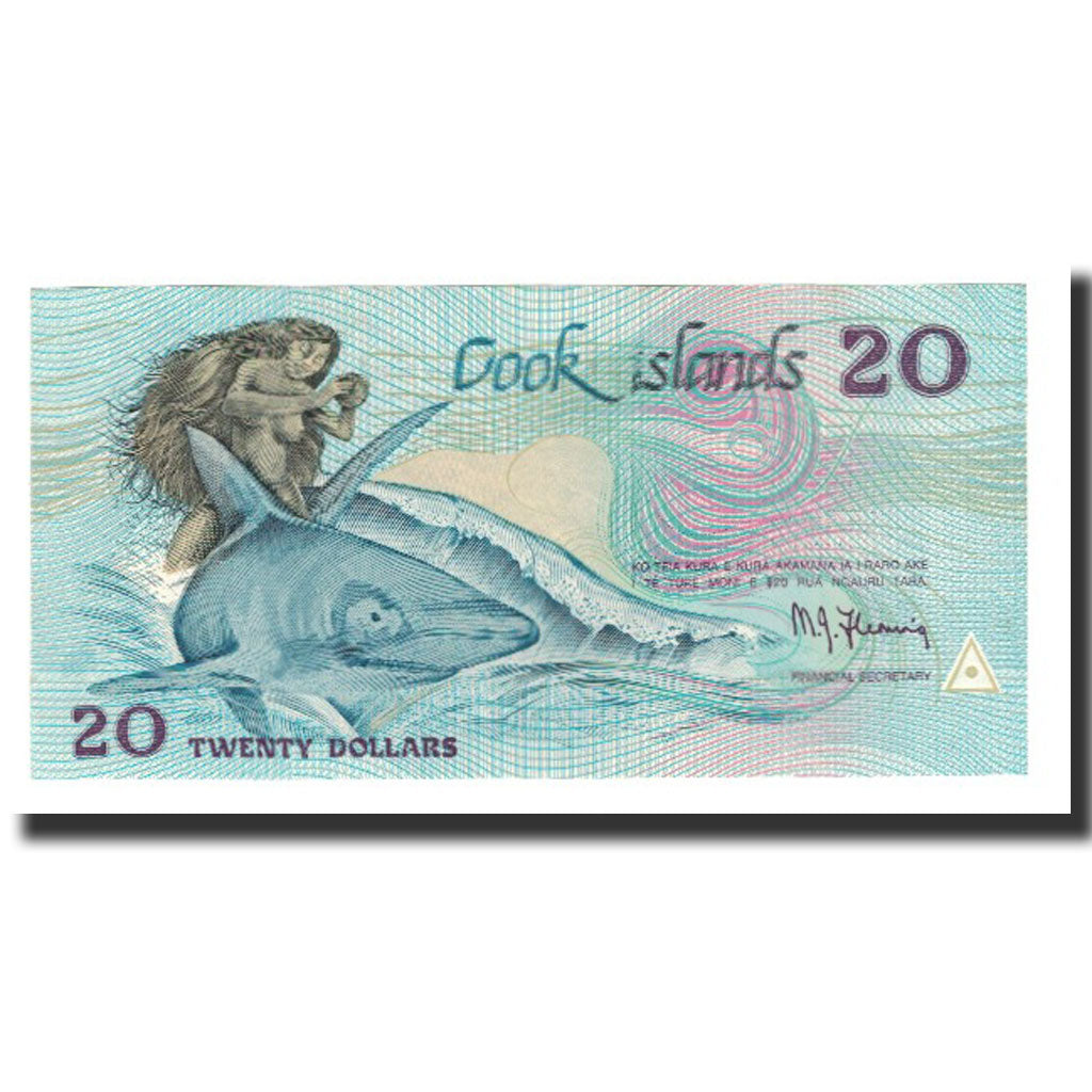 Biljet, Cookeilanden, 20 Dollars, Undated (1987), KM:5b, SUP+