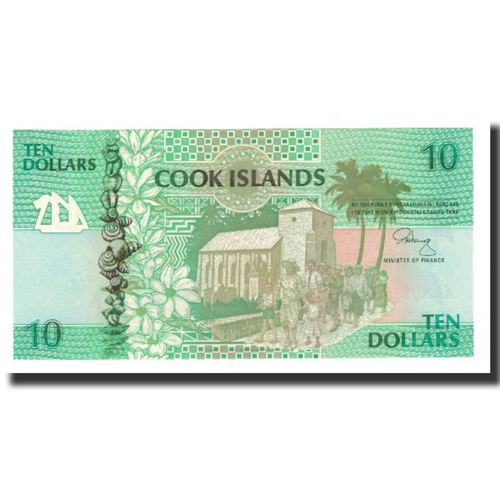 Banconote, Isole Cook, 10 Dollars, Undated (1992), KM:8a, FDS