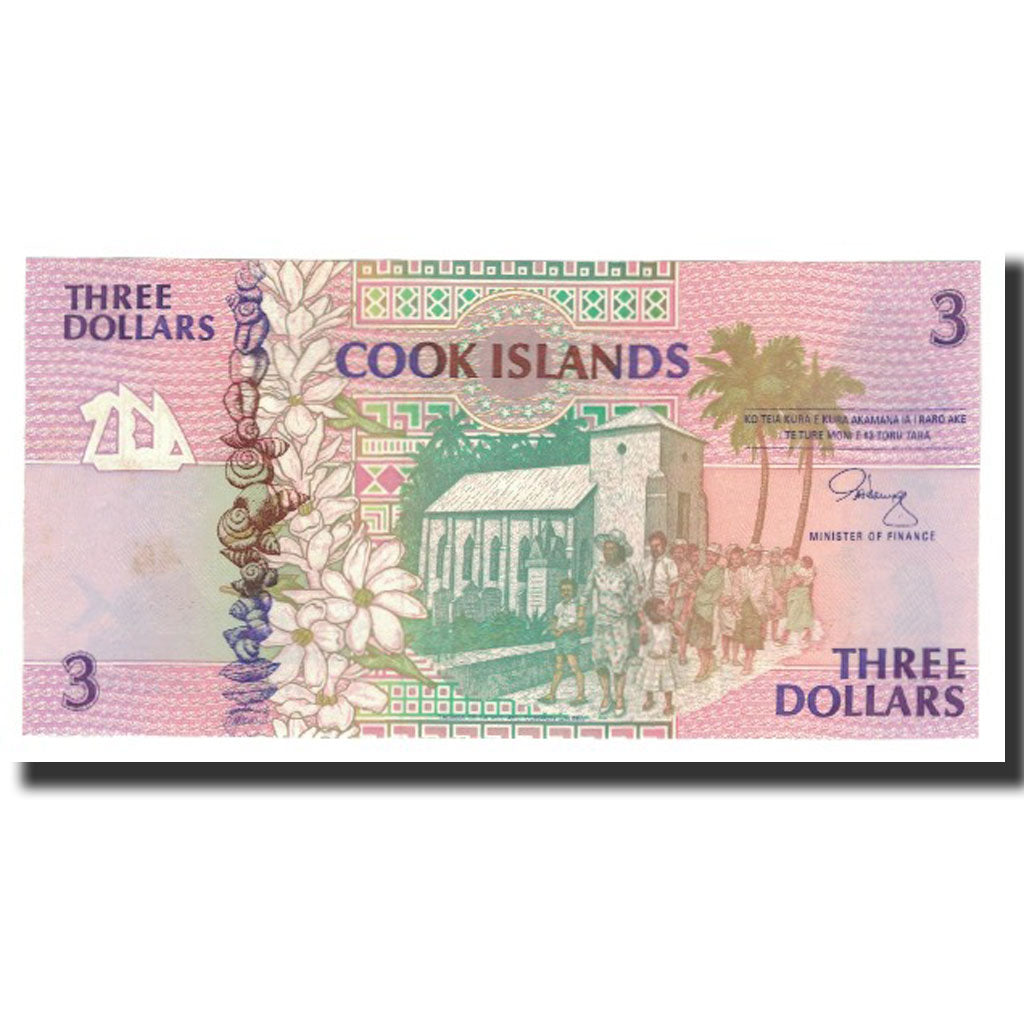 Cook Islands, 3 Dollars, Undated (1992), KM:7a, UNC(65-70)