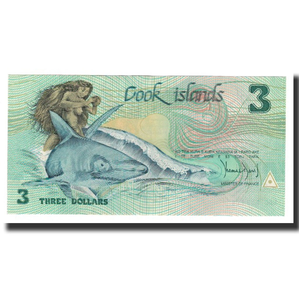 Cook Islands, 3 Dollars, Undated (1987), KM:3a, UNC(65-70)