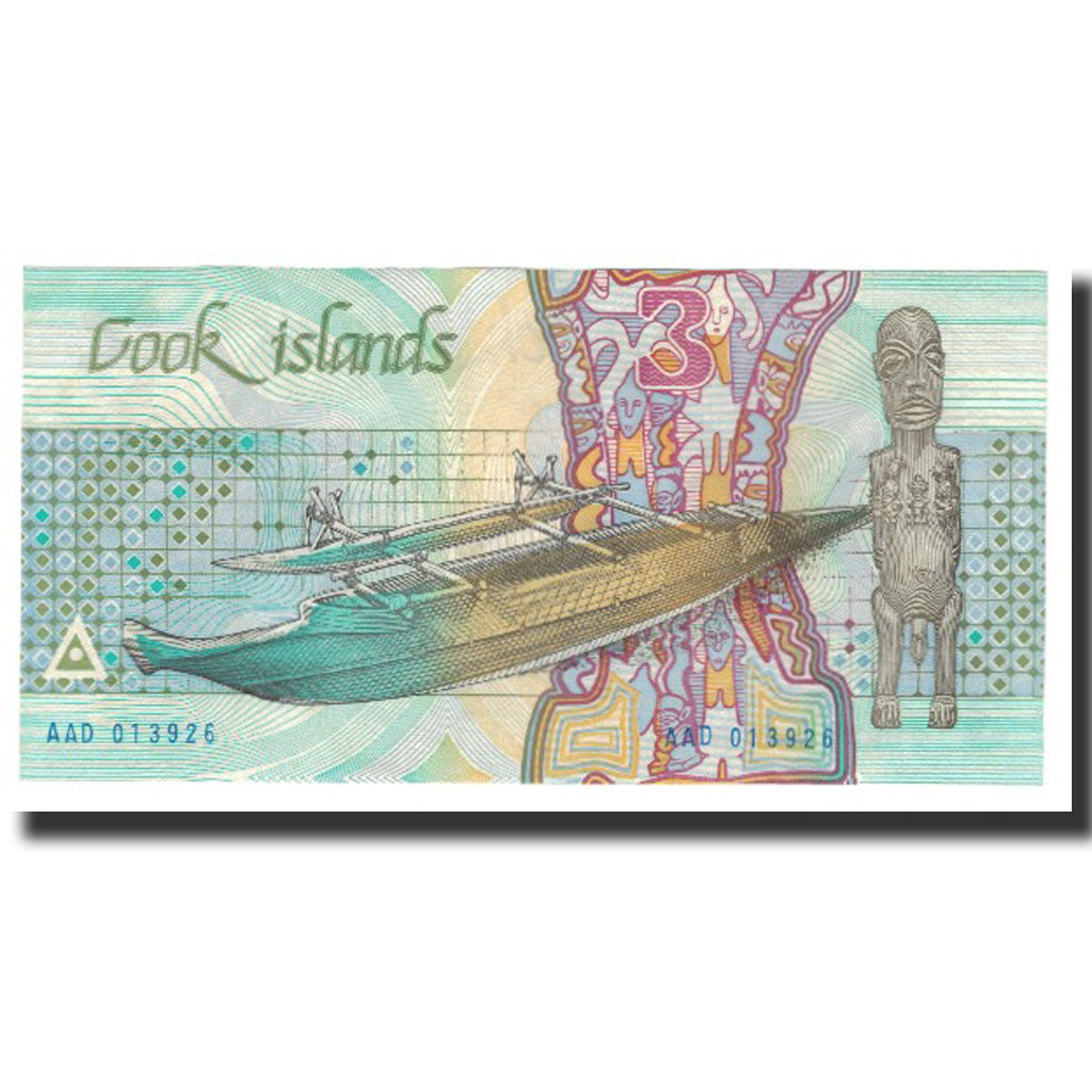 Cook Islands, 3 Dollars, Undated (1987), KM:3a, UNC(65-70)