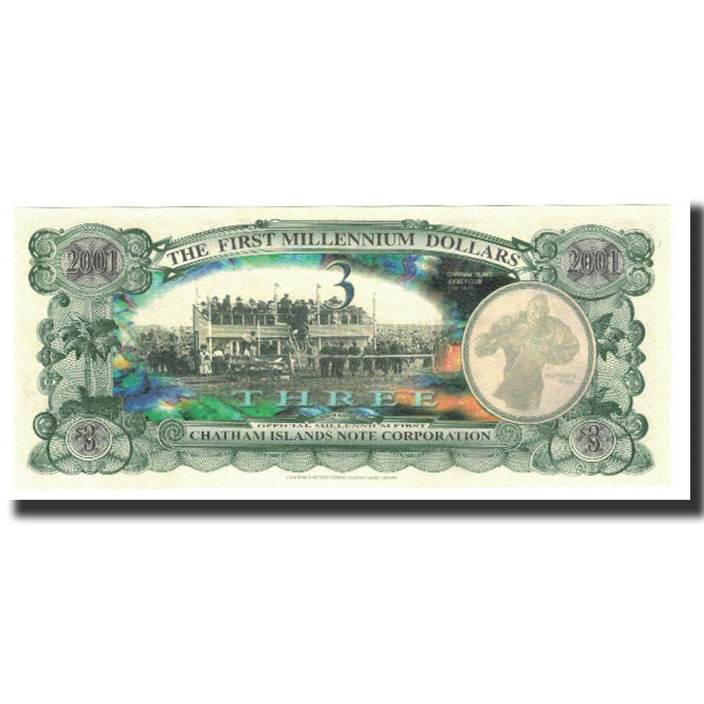 New Zealand, 3 Dollars, 2001, KM:New, UNC(65-70)