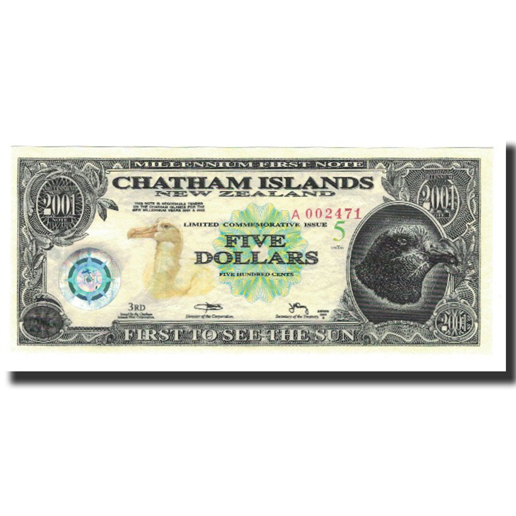 Banknote, New Zealand, 5 Dollars, 2001, UNC(65-70)