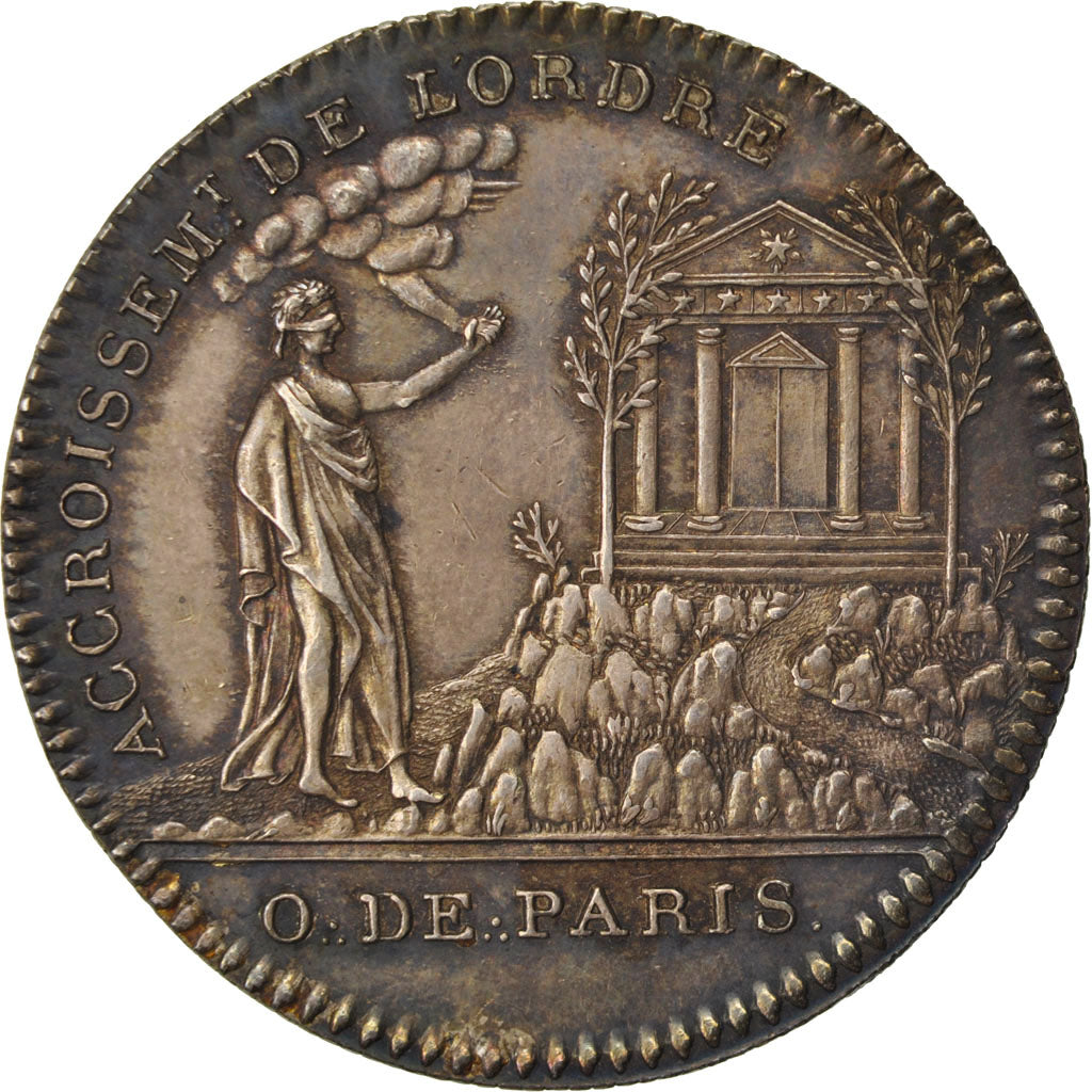 France, Masonic, Token, 1785, AU(55-58), Silver, Labouret #344, 10.84