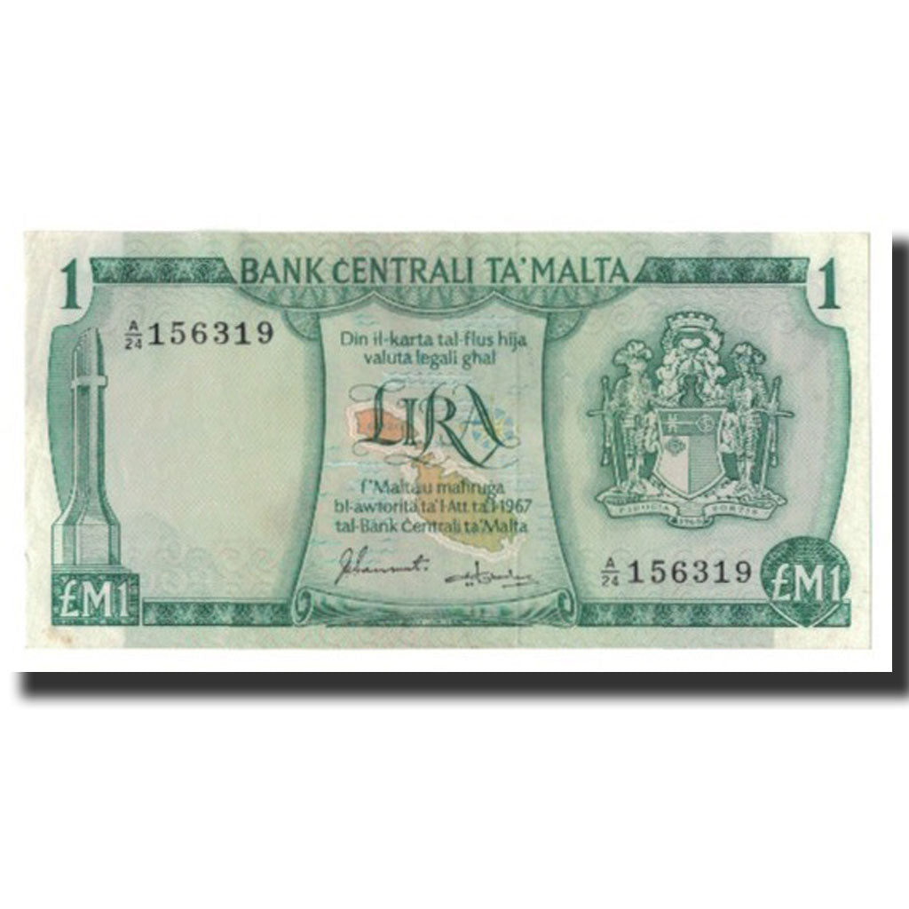 Banknote, Malta, 1 Lira, L.1967 (1973), KM:31f, UNC(65-70)