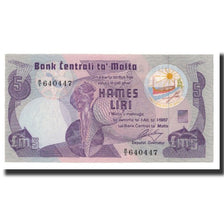 Banknote, Malta, 5 Liri, L.1967 (1979), KM:35a, UNC(65-70)
