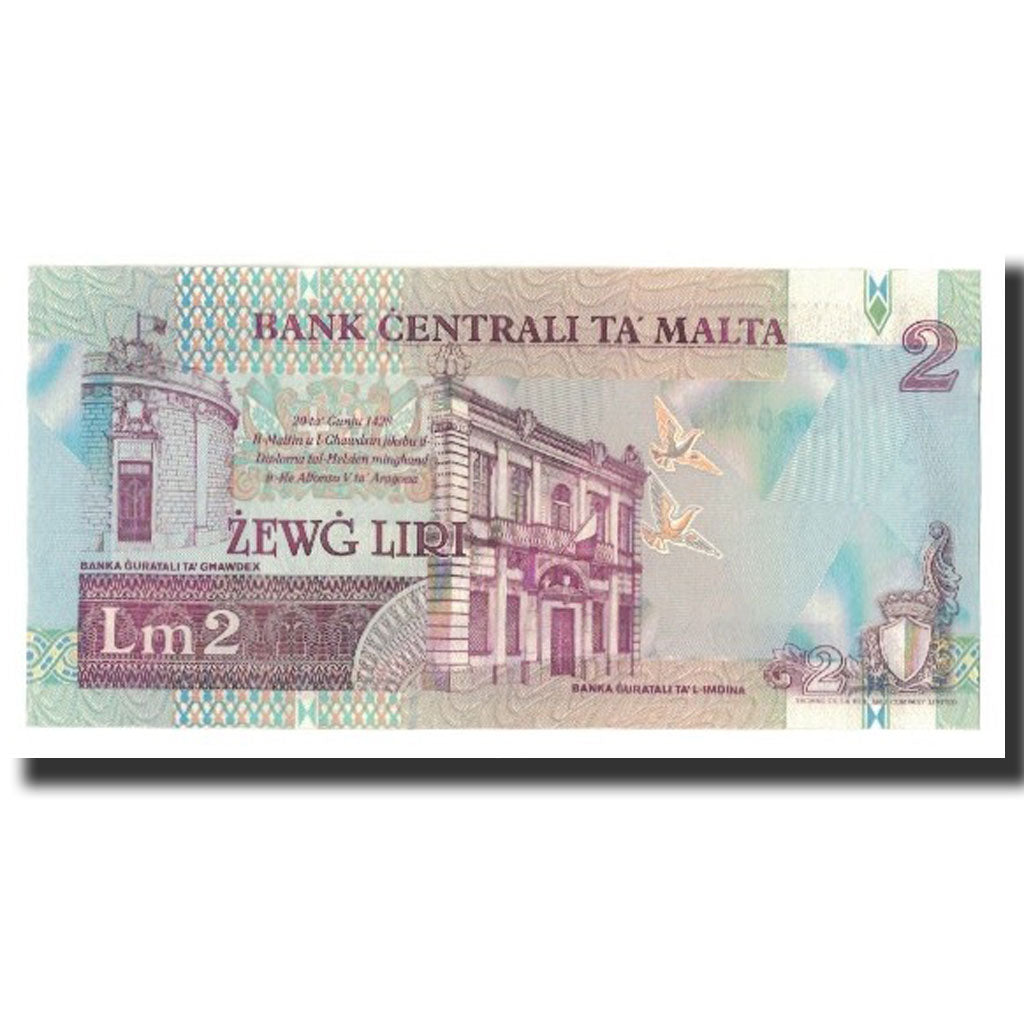 Malta, 2 Liri, L.1967 (1994), KM:45d, UNC(65-70)