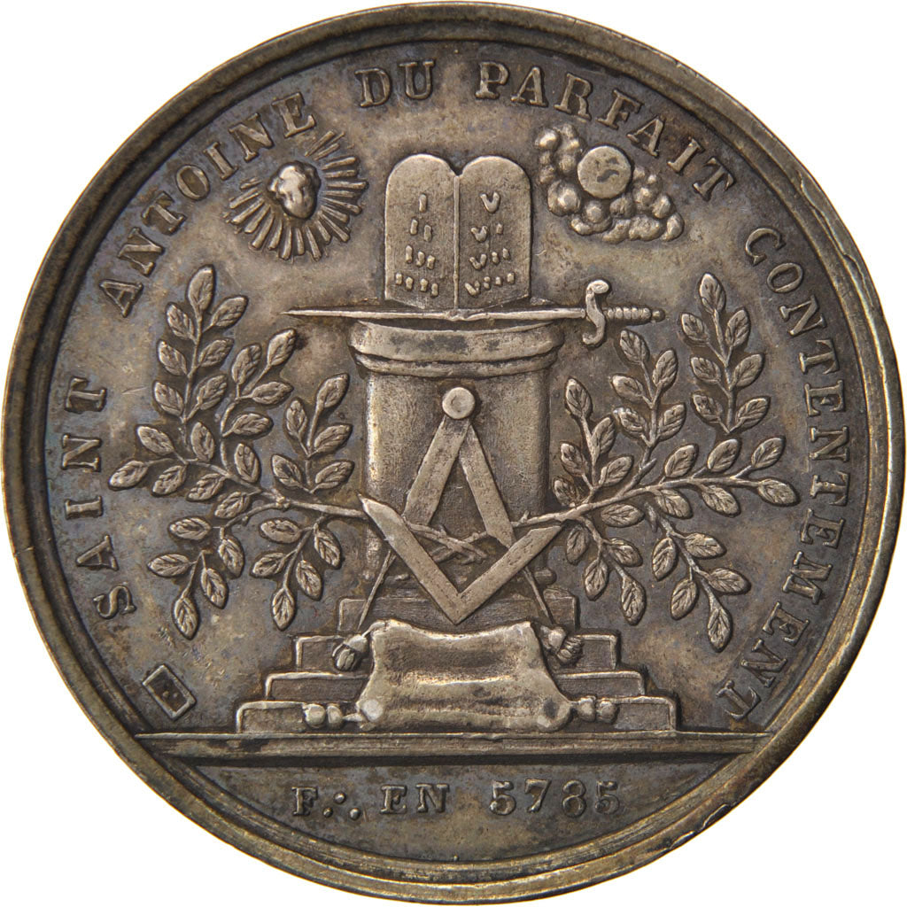 France, Masonic, Token, AU(50-53), Silver, Labouret #346, 9.77