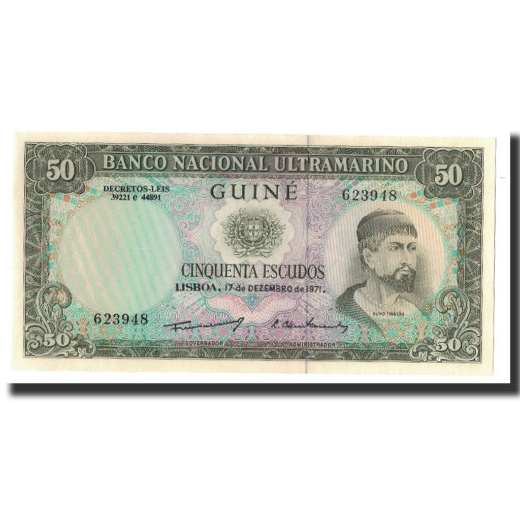 Geldschein, Portuguese Guinea, 50 Escudos, 1971-12-17, KM:44a, UNZ