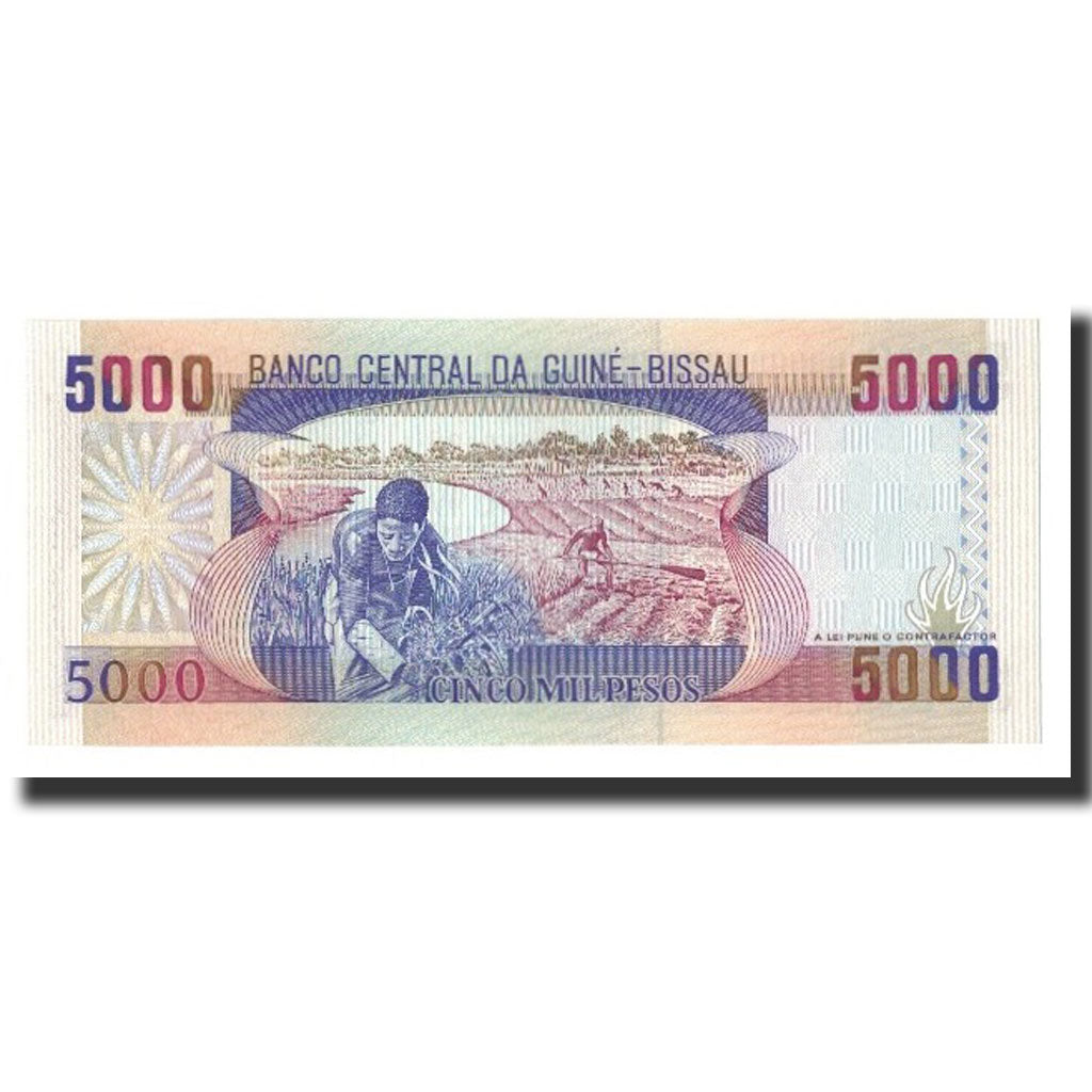 Guinea-Bissau, 5000 Pesos, KM:14b, 1993-03-01, UNC(65-70)