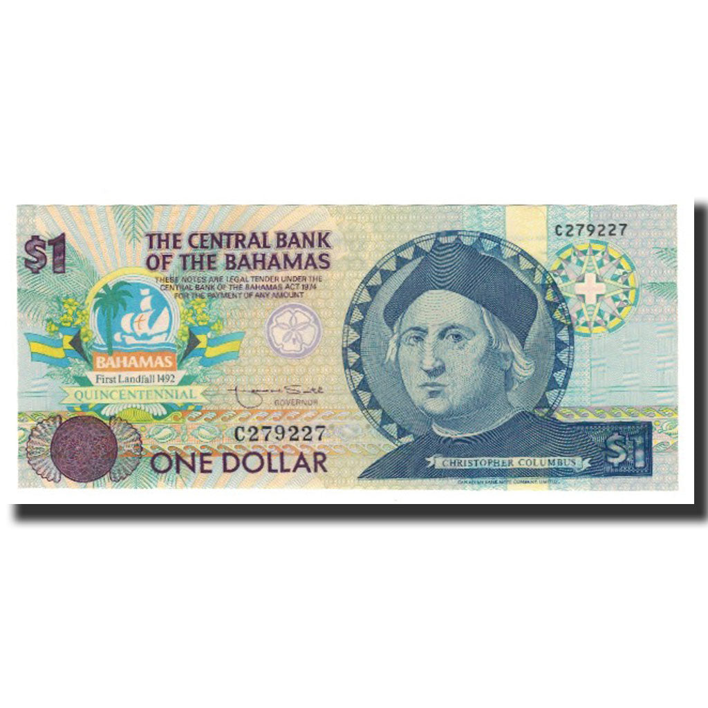 Billet, Bahamas, 1 Dollar, Undated 1992, KM:50a, NEUF