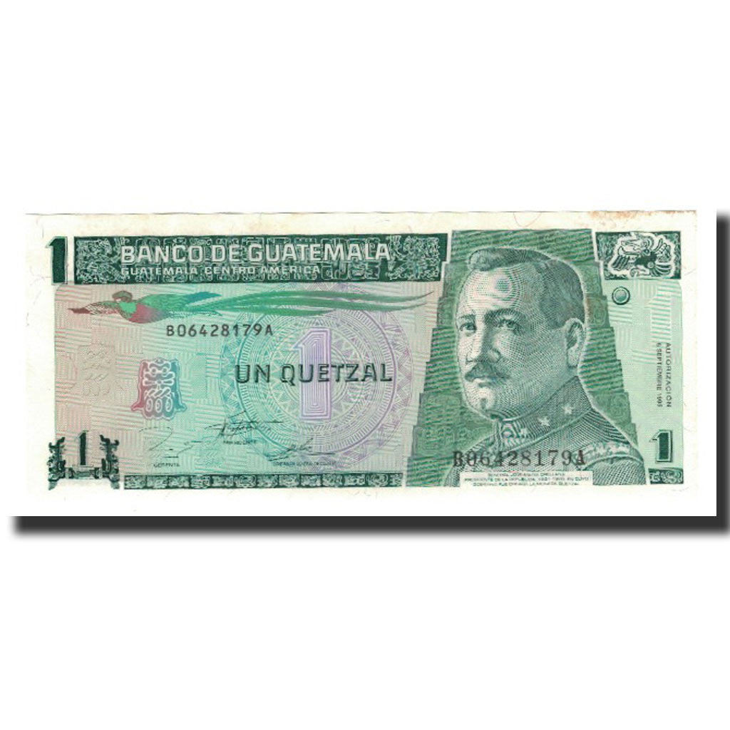 Banconote, Guatemala, 1 Quetzal, KM:87c, 1995-09-06, SPL+