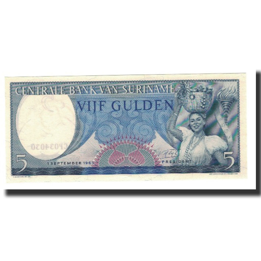 Banknote, Surinam, 5 Gulden, 1963-09-01, KM:120b, UNC(65-70)