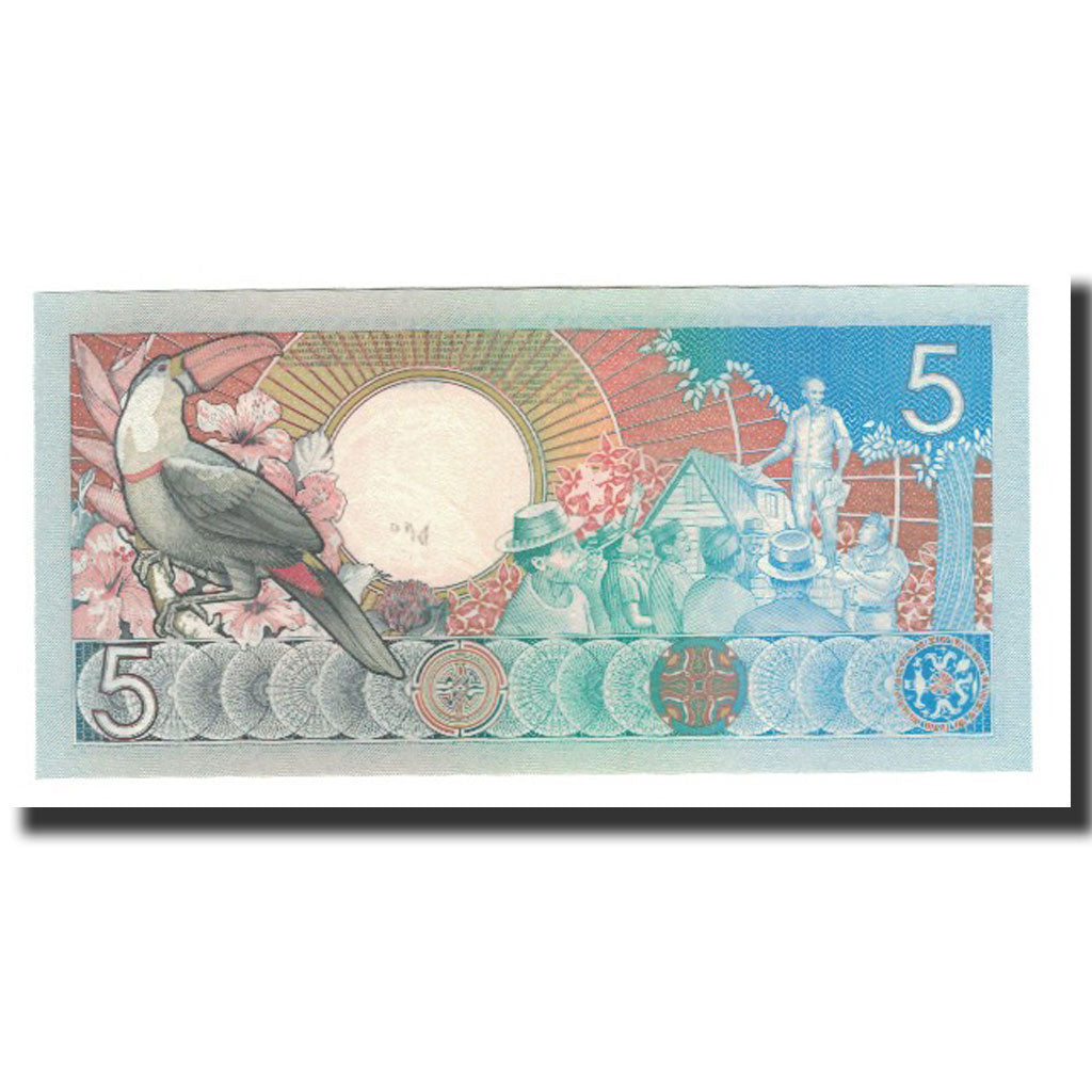 Surinam, 5 Gulden, 1986-07-01, KM:130a, UNC(65-70)