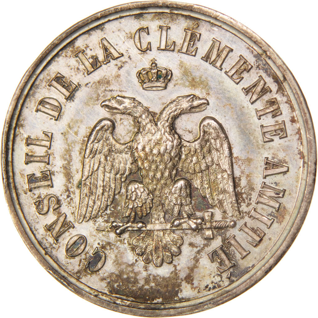 France, Masonic, Token, 1834, MS(60-62), Silver, Labouret #168, 6.90