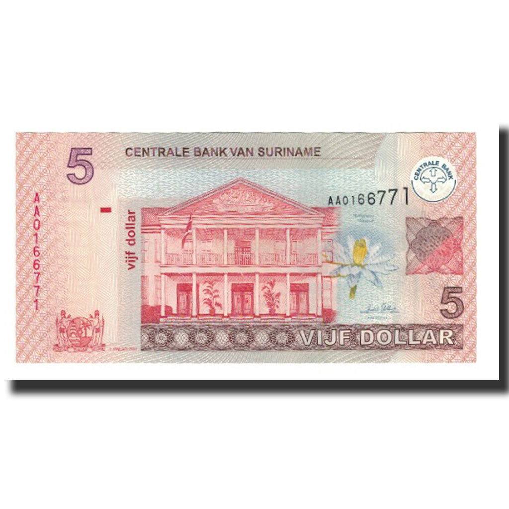 Surinam, 5 Dollars, 2004-01-01, KM:157a, UNC(65-70)