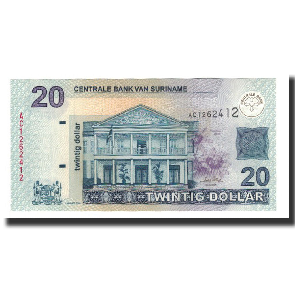 Banknote, Surinam, 20 Dollars, 2004-01-01, KM:159a, UNC(65-70)