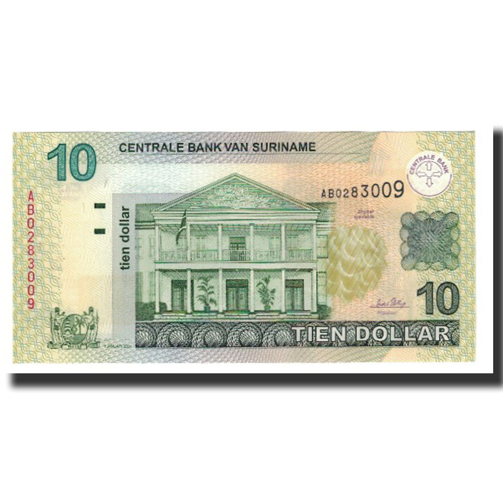 Surinam, 10 Dollars, 2004-01-01, KM:158, UNC(65-70)