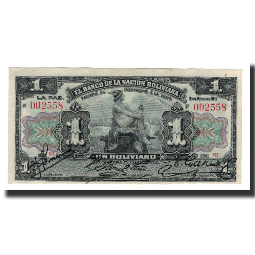 Bolivia, 1 Boliviano, 1911-05-11, KM:102b, UNC(64)