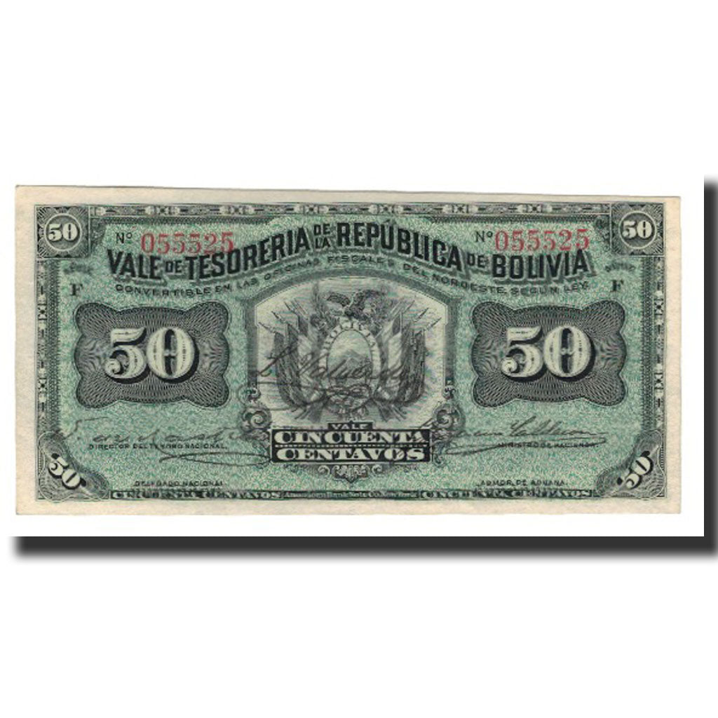 Bolivia, 50 Centavos, 1902-11-29, KM:91a, SPL+