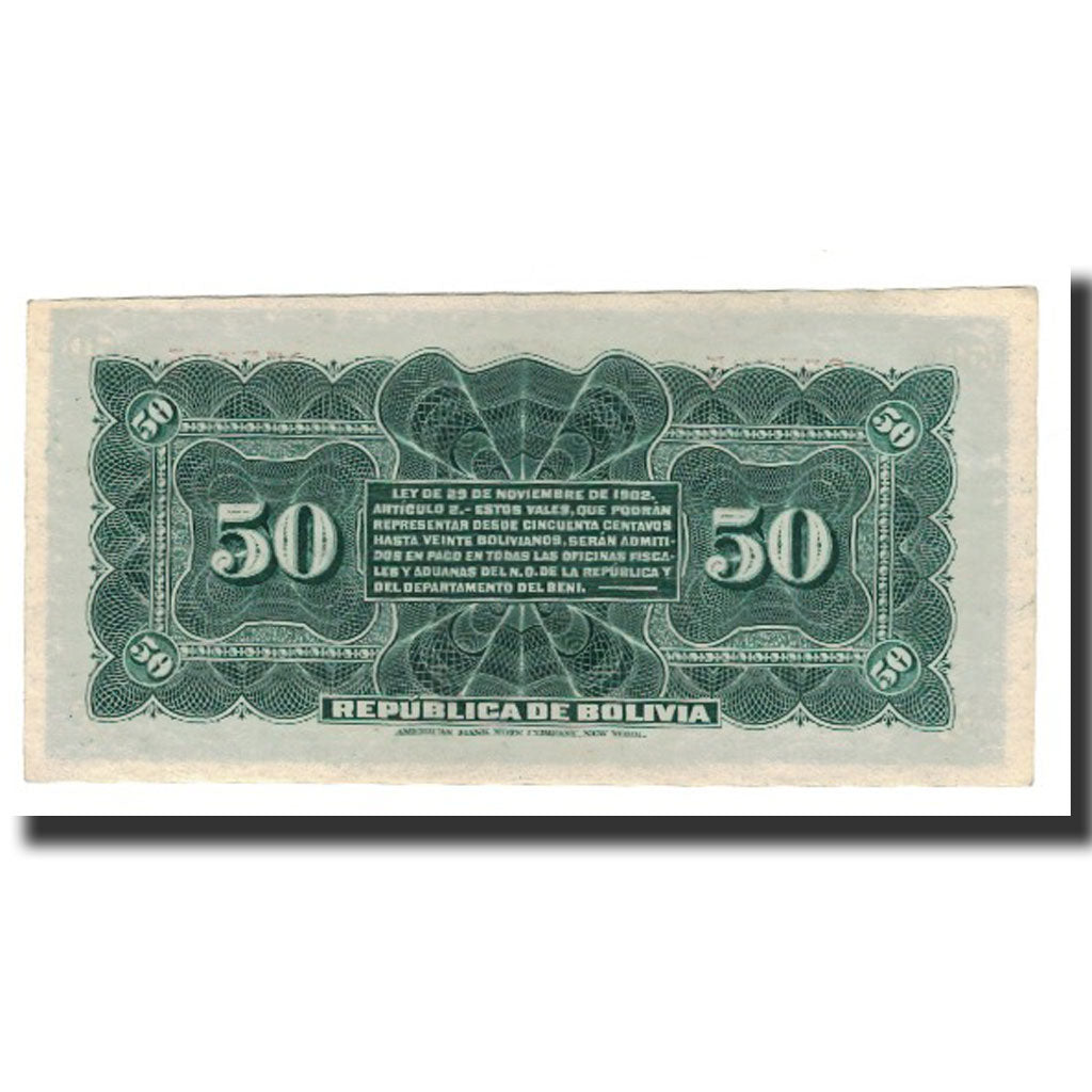 Bolivia, 50 Centavos, 1902-11-29, KM:91a, SPL+