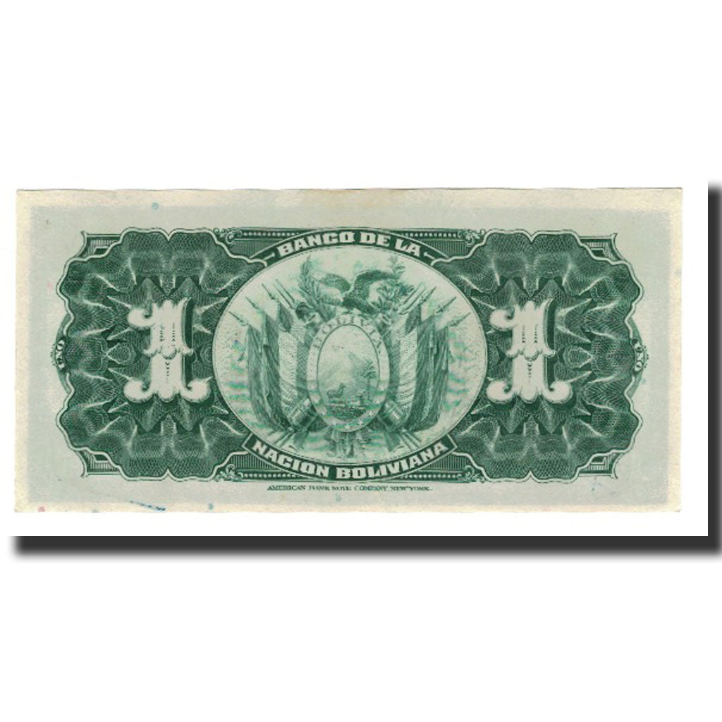 Banknote, Bolivia, 1 Boliviano, Undated 1929, KM:112, UNC(64)