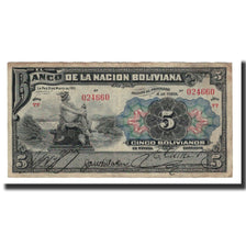 Bolivia, 5 Bolivianos, 1911-05-11, KM:106a, EF(40-45)