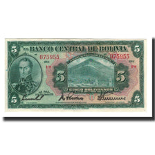 Banknote, Bolivia, 5 Bolivianos, L.1928, KM:120A, UNC(65-70)