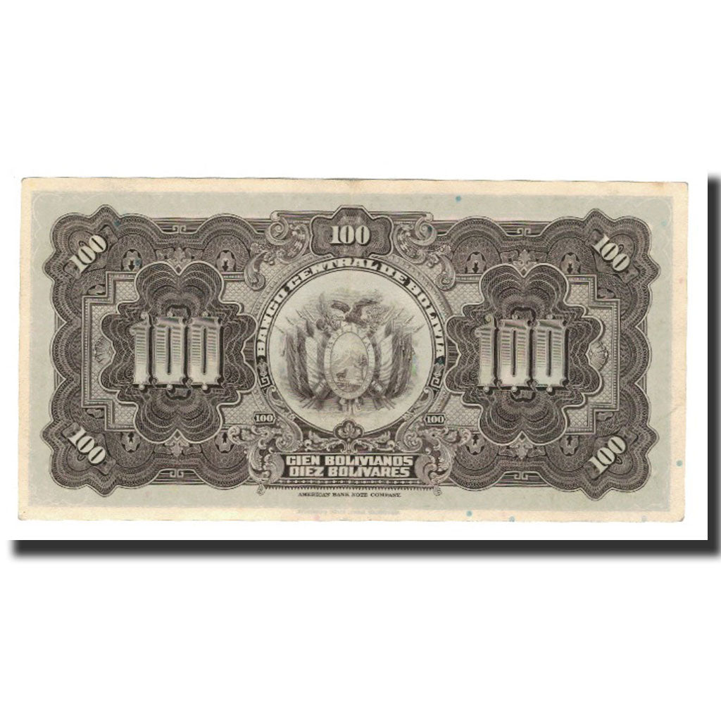 Banknote, Bolivia, 100 Bolivianos, L.1928, KM:125a, UNC(63)