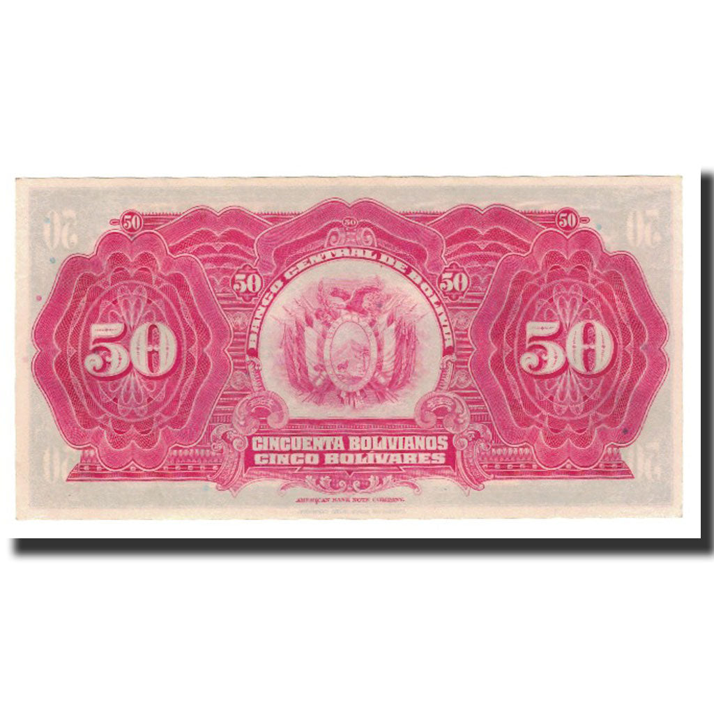 Billete, 50 Bolivianos, L.1928, Bolivia, KM:123a, SC+