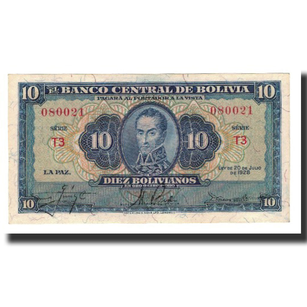 Billete, 10 Bolivianos, L.1928, Bolivia, KM:130, SC+