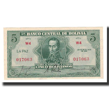 Banknote, Bolivia, 5 Bolivianos, L.1928, KM:129, UNC(65-70)