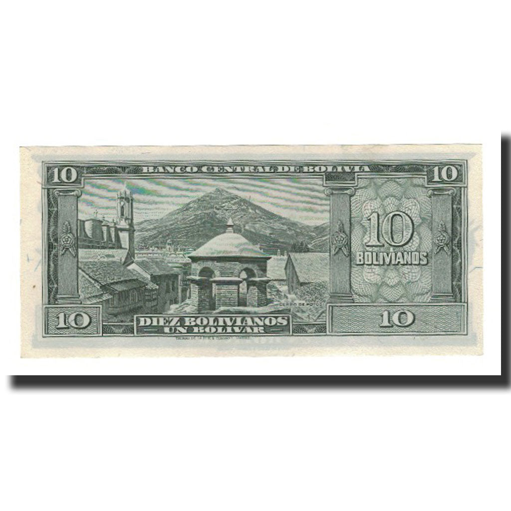 Bolivia, 10 Bolivianos, L.1945, KM:139b, UNC(65-70)