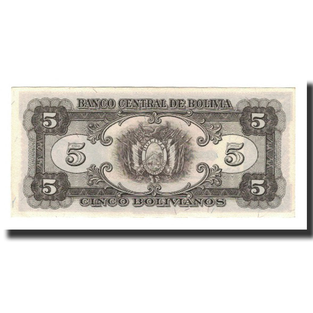 Billete, 5 Bolivianos, L.1945, Bolivia, KM:138a, SC+
