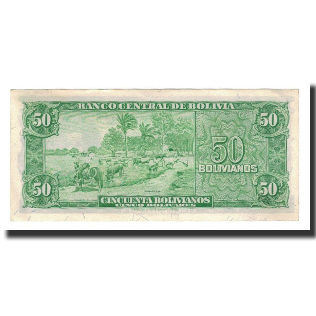 Bolivia, 50 Bolivianos, L.1945, KM:141, UNC(64)