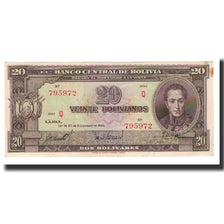 Geldschein, Bolivien, 20 Bolivianos, L.1945, KM:140a, UNZ-
