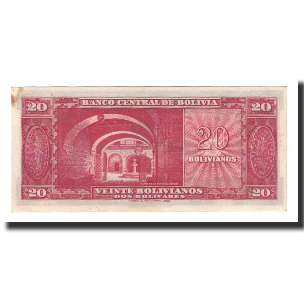 Banknote, Bolivia, 20 Bolivianos, L.1945, KM:140a, UNC(63)