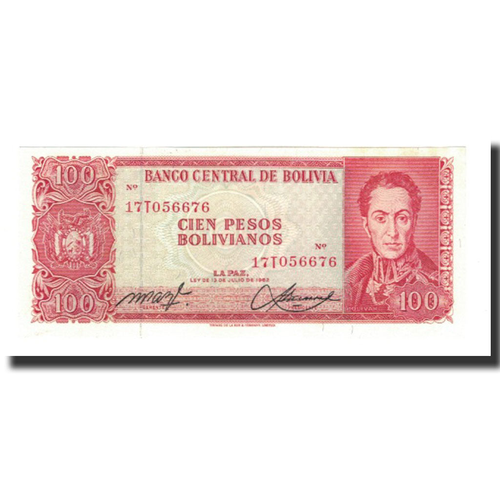 Banconote, Bolivia, 100 Pesos Bolivianos, KM:164A, 1962-07-13, FDS