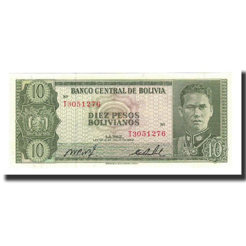 Billet, Bolivie, 10 Pesos Bolivianos, 1962-07-13, KM:154a, NEUF