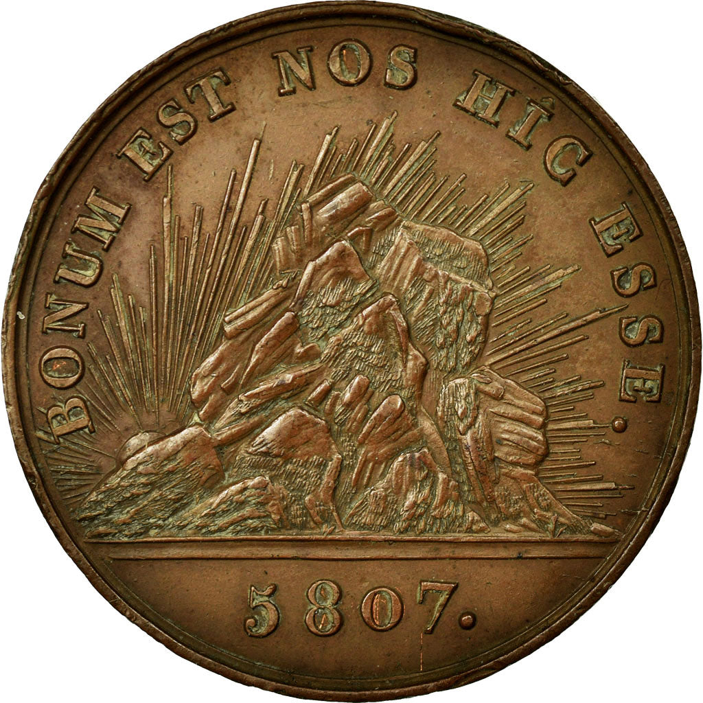 France, Token, Masonic, 1807, AU(55-58), Copper, Labouret:186