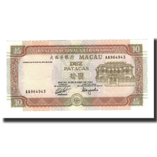 Banknote, Macau, 10 Patacas, 1991-07-08, KM:65a, UNC(65-70)
